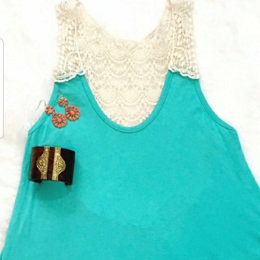 Knit Dress W/ Crochet Back Detail, Sleeveless - Picture 7 of 14